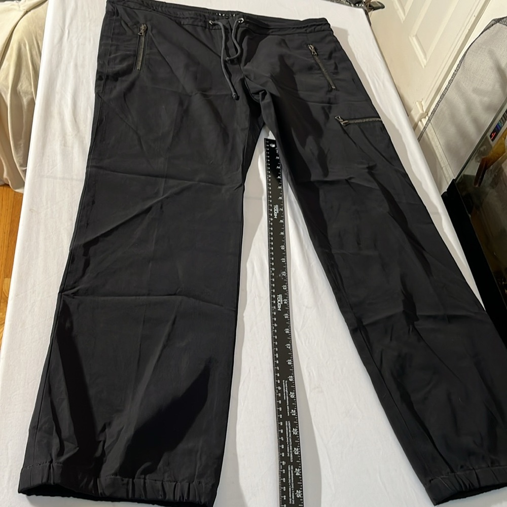 Theory Size 12 black high rise wide leg pants NWOT